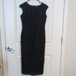 Positive Attitude Classic Black Midi Dress